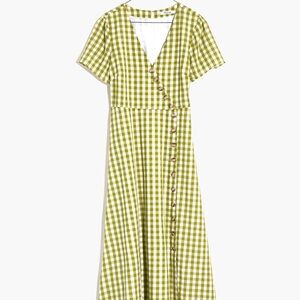 Madewell Buttom Wrap Midi Dress sz S